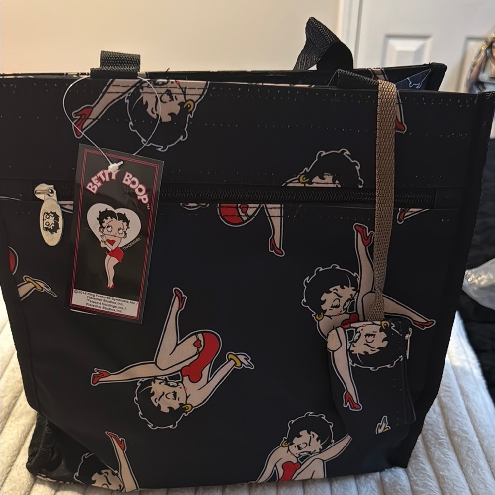 Betty Boop Black and Red Tote Bag
